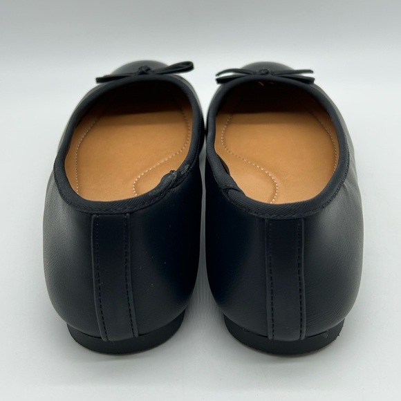 Moxy Black Vegan Ballet Flats Bow Detail | Women’s Size 7.5 | New With Box - Picture 7 of 11